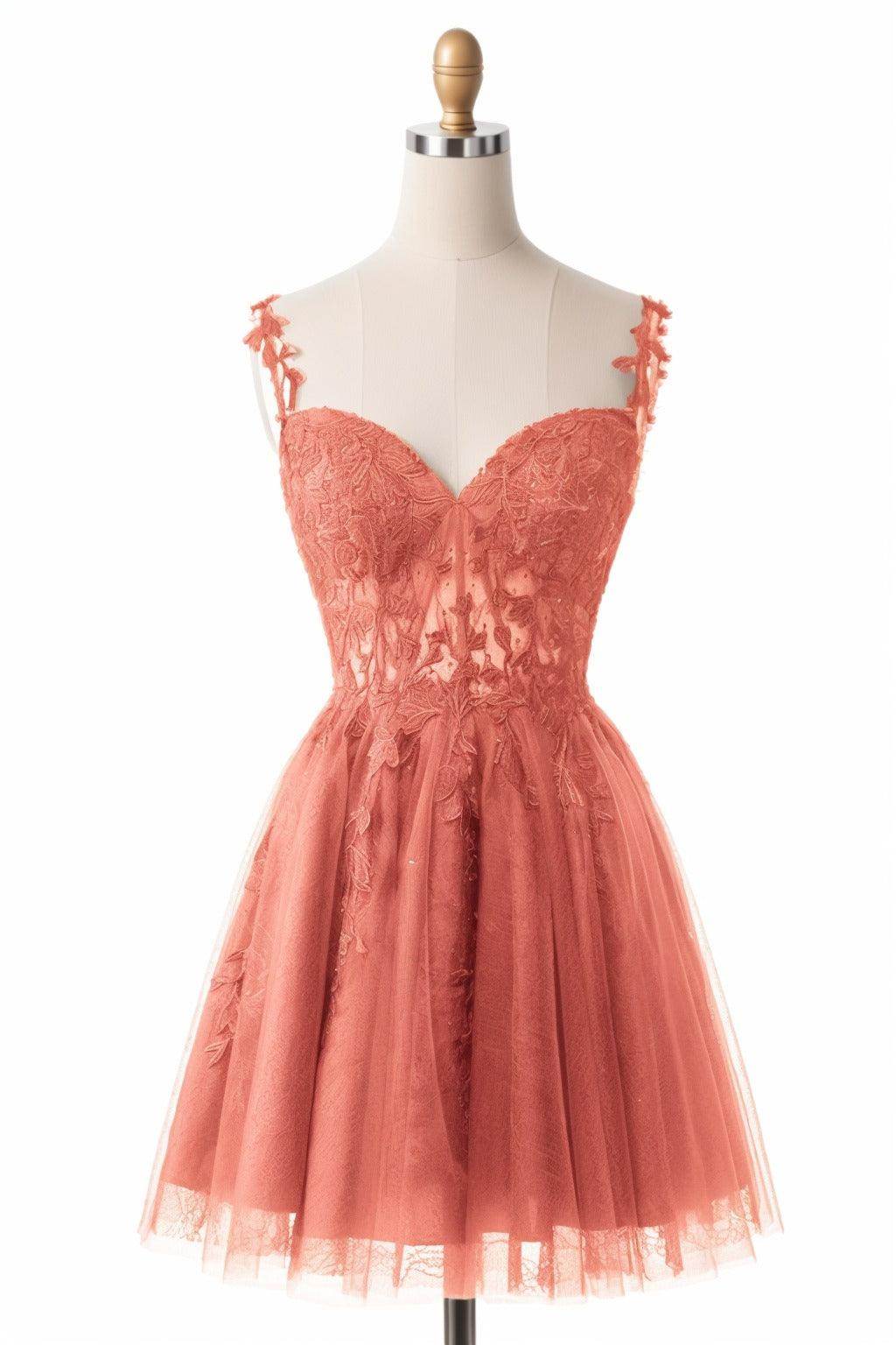 A-Line Short-Mini Tulle Homecoming Dresses CS0505 - COCOMELODY