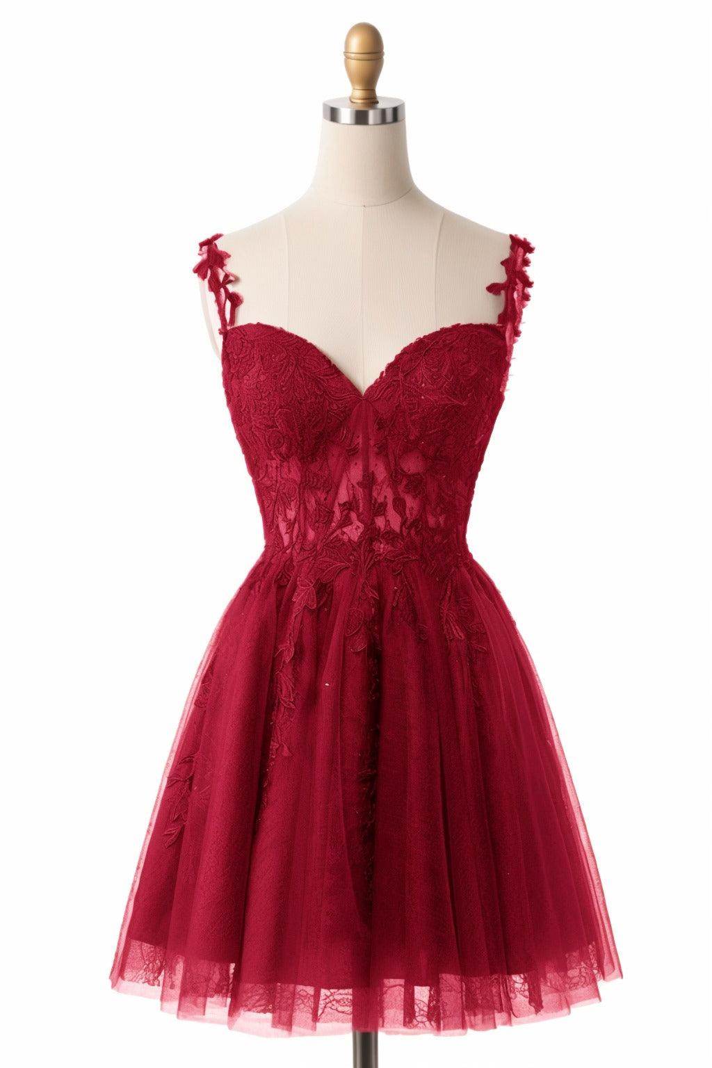 A-Line Short-Mini Tulle Homecoming Dresses CS0505 - COCOMELODY