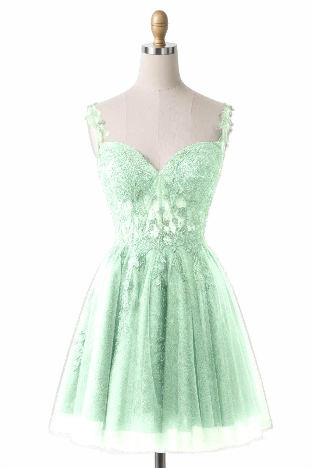 A-Line Short-Mini Tulle Homecoming Dresses CS0505 - COCOMELODY