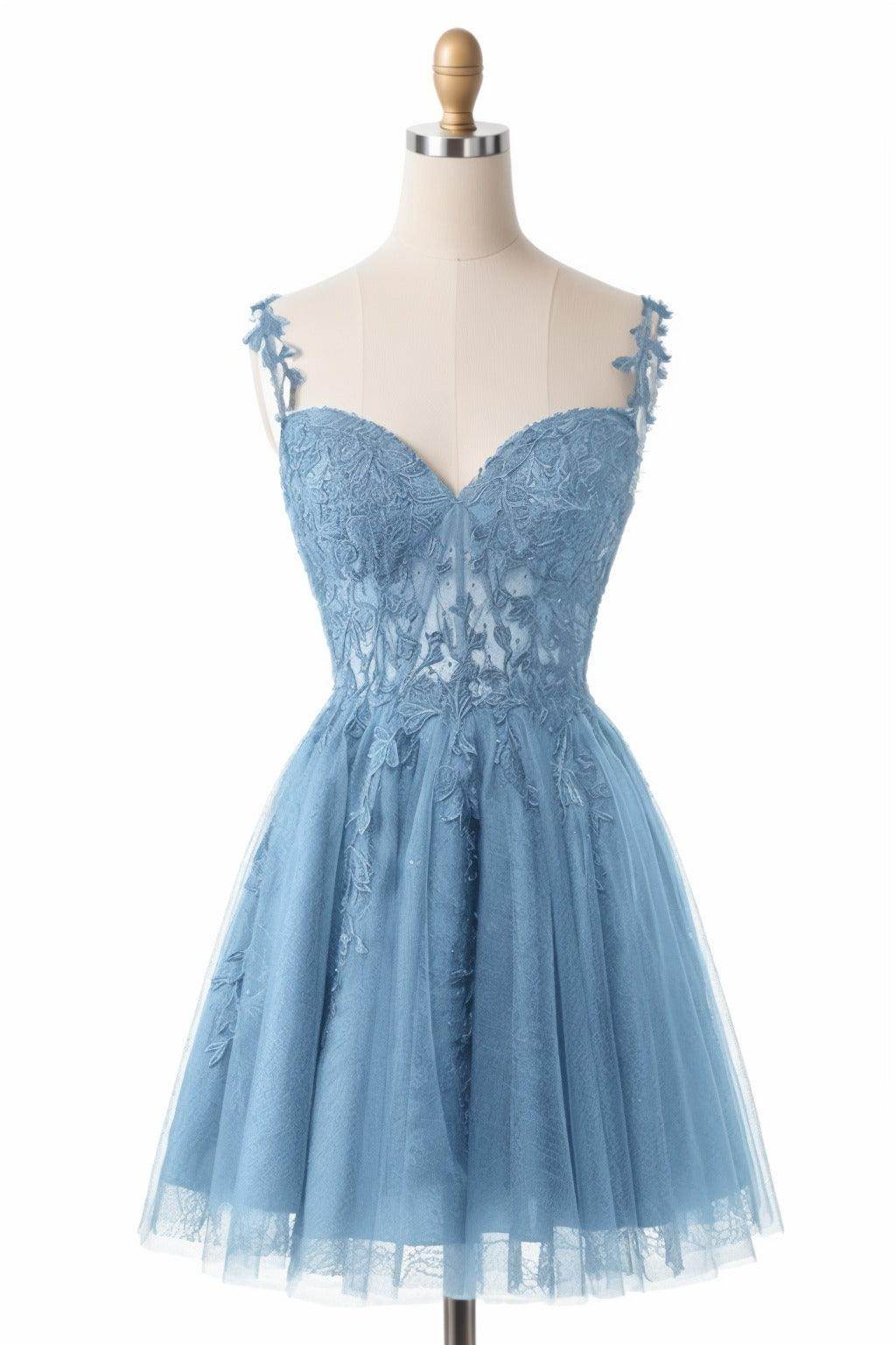 A-Line Short-Mini Tulle Homecoming Dresses CS0505 - COCOMELODY