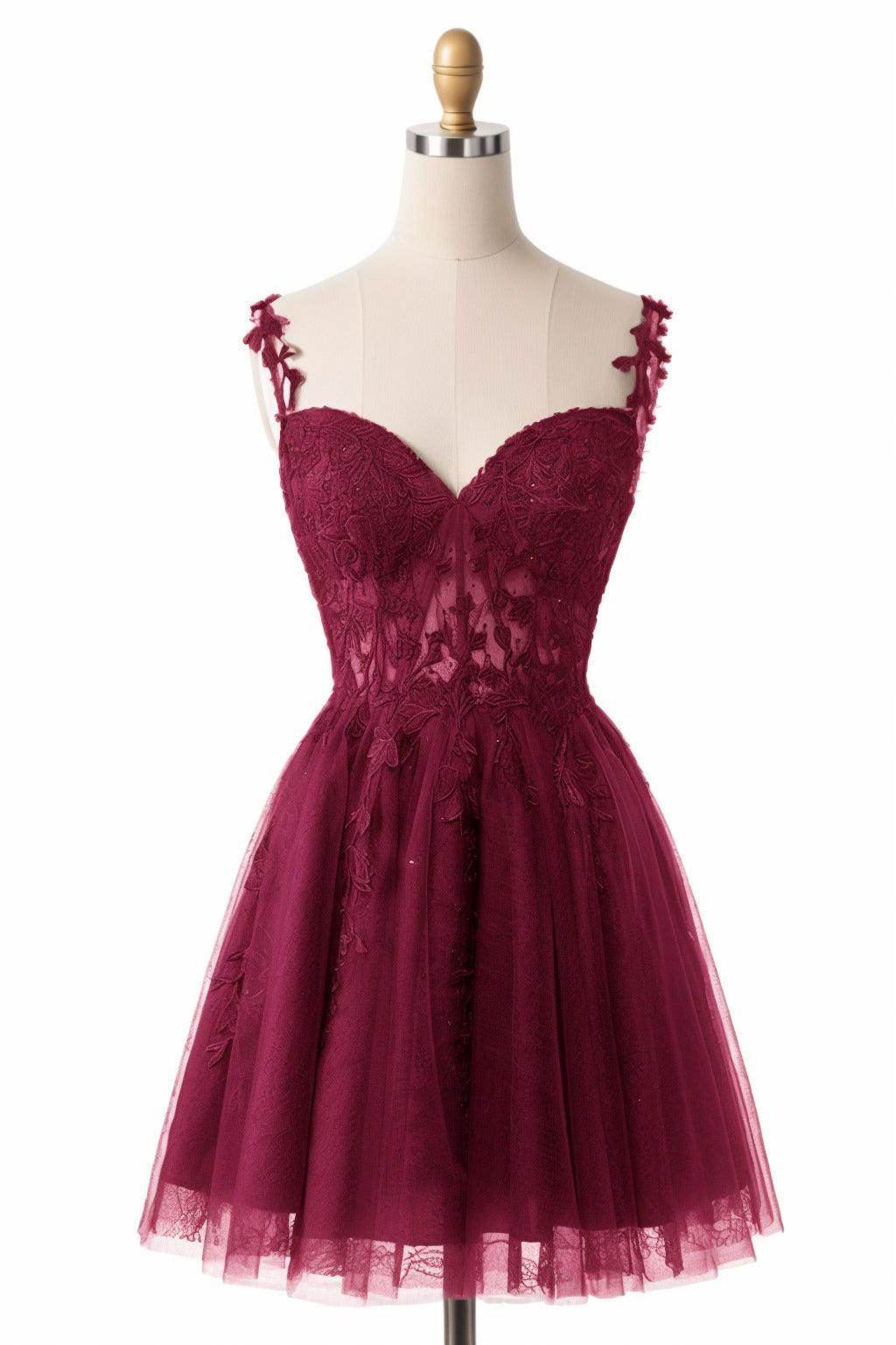 A-Line Short-Mini Tulle Homecoming Dresses CS0505 - COCOMELODY