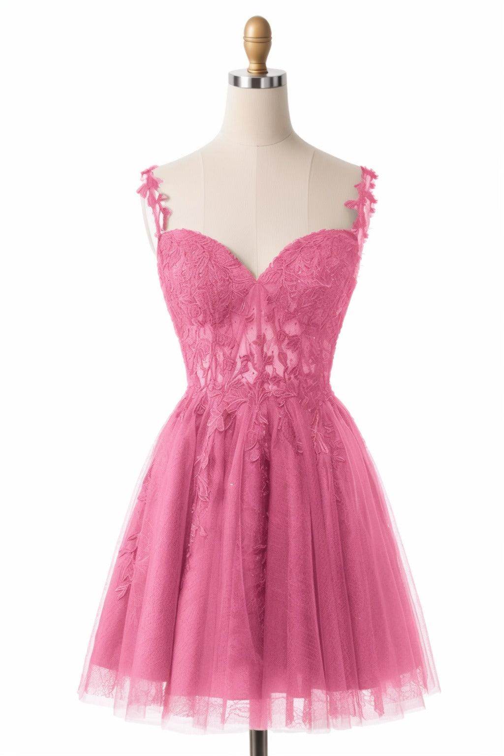 A-Line Short-Mini Tulle Homecoming Dresses CS0505 - COCOMELODY