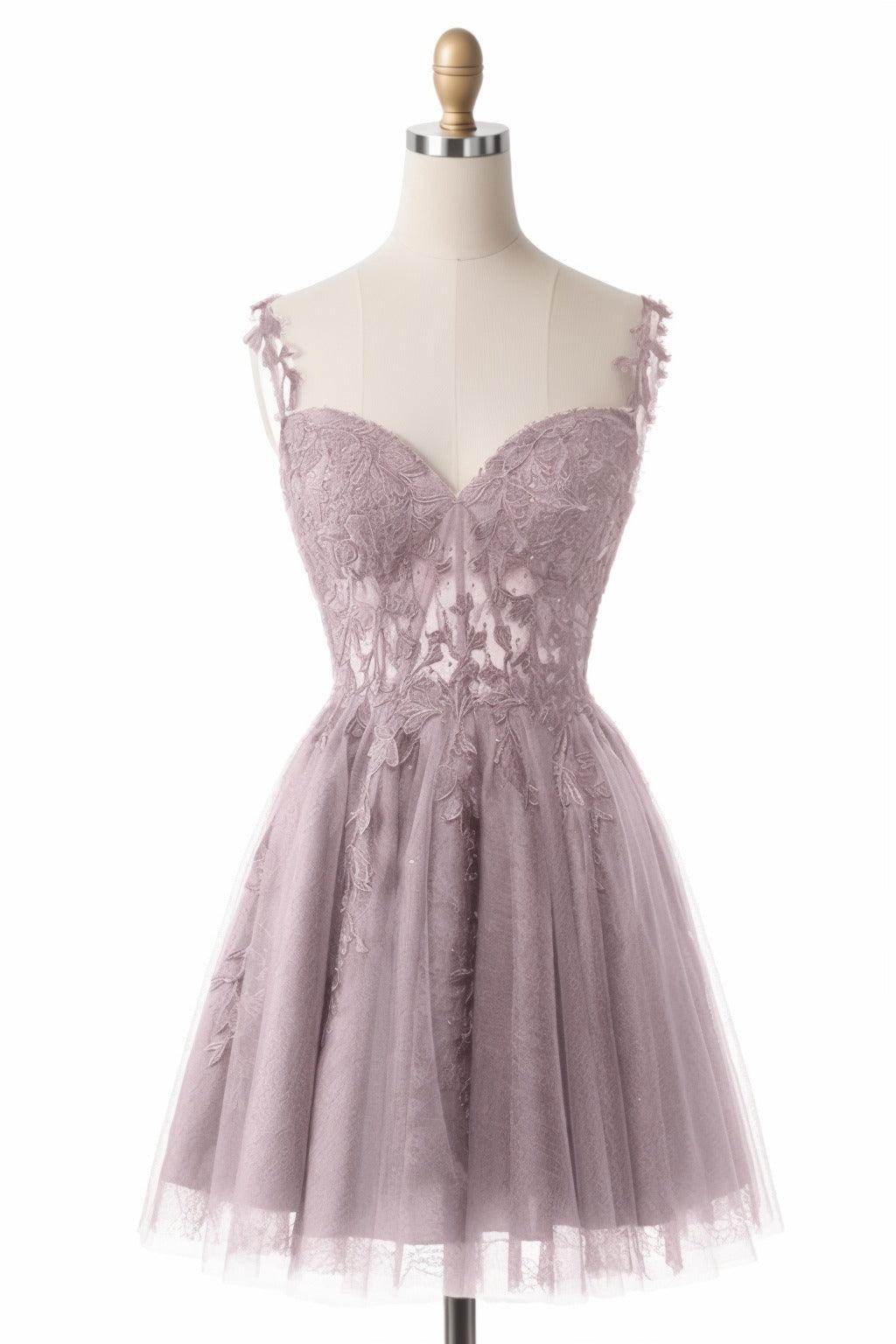 A-Line Short-Mini Tulle Homecoming Dresses CS0505 - COCOMELODY