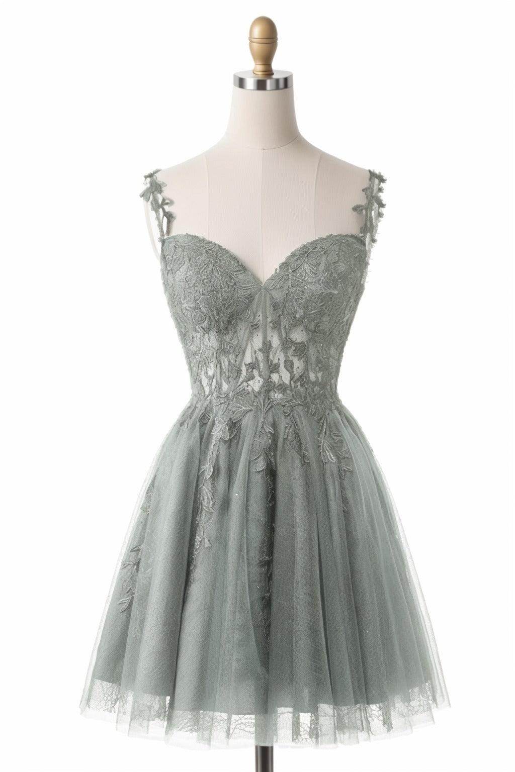 A-Line Short-Mini Tulle Homecoming Dresses CS0505 - COCOMELODY