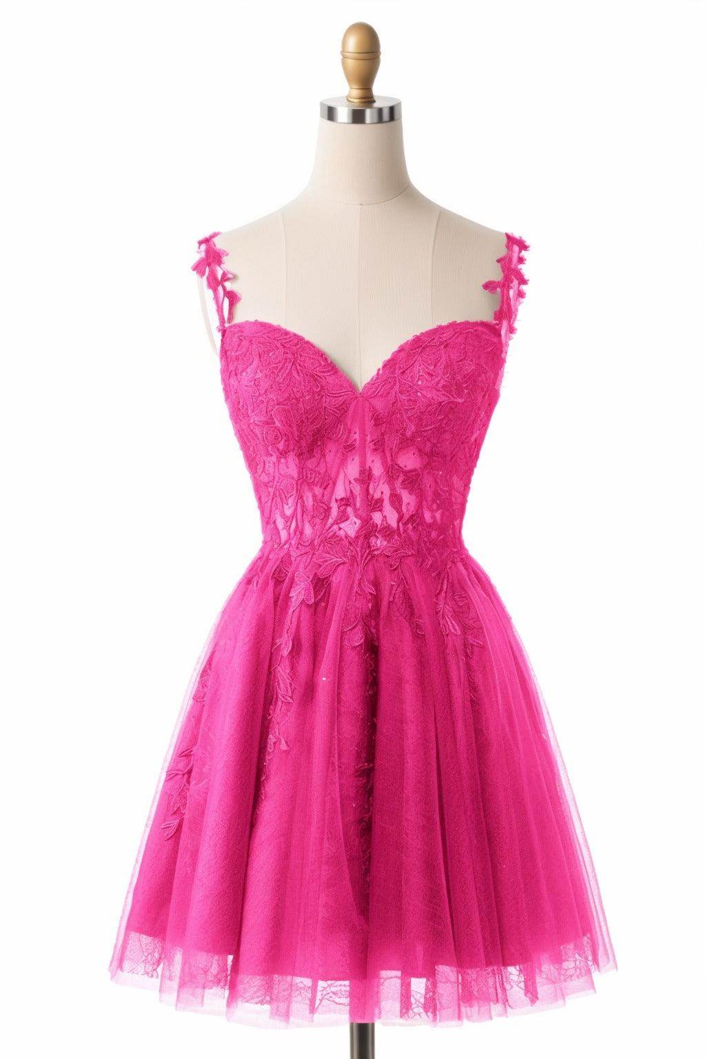 A-Line Short-Mini Tulle Homecoming Dresses CS0505 - COCOMELODY