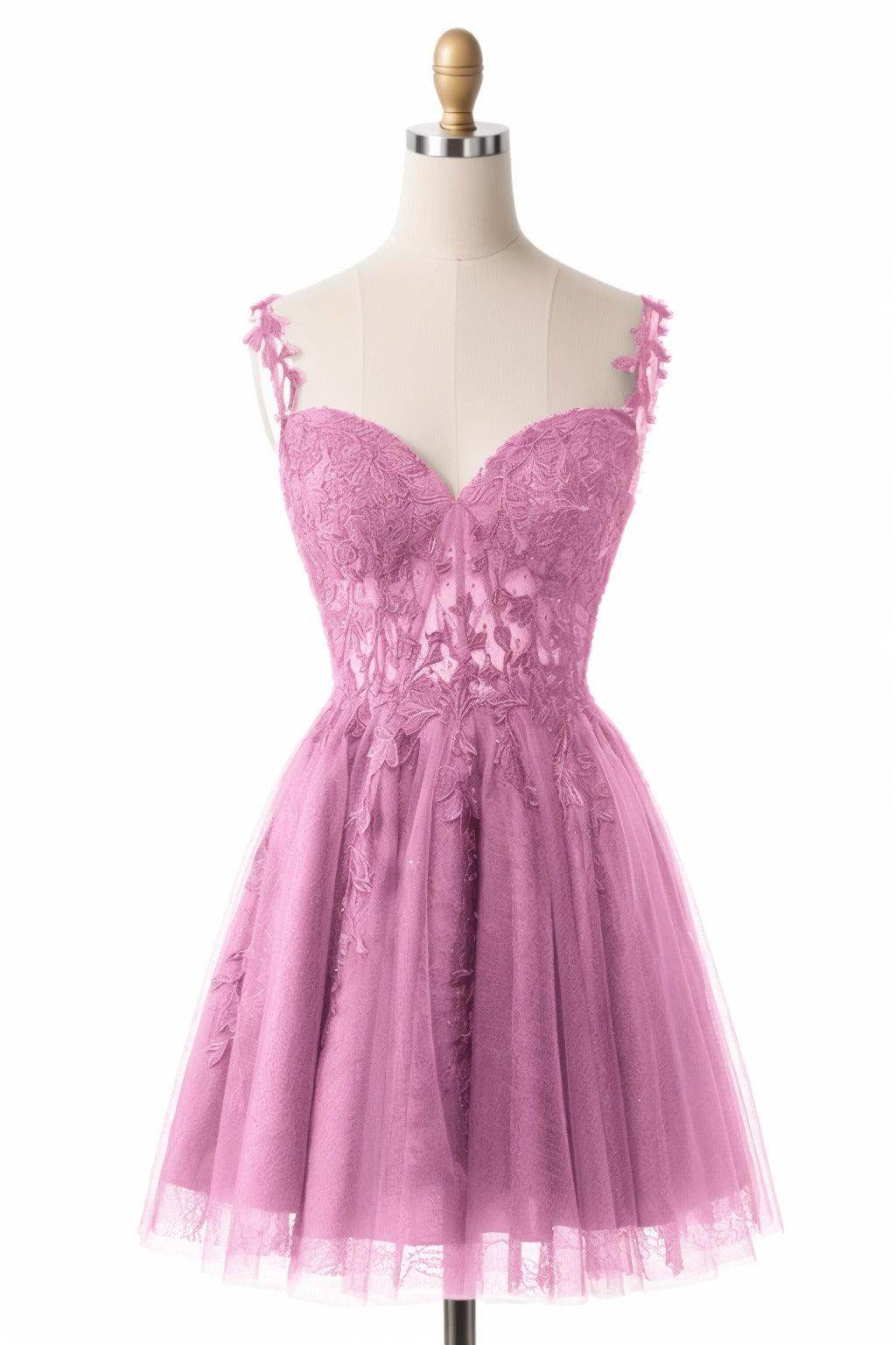A-Line Short-Mini Tulle Homecoming Dresses CS0505 - COCOMELODY