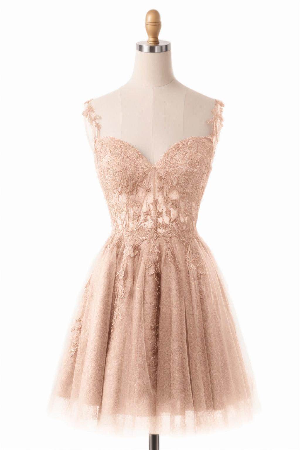 A-Line Short-Mini Tulle Homecoming Dresses CS0505 - COCOMELODY