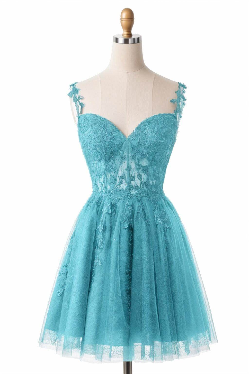 A-Line Short-Mini Tulle Homecoming Dresses CS0505 - COCOMELODY