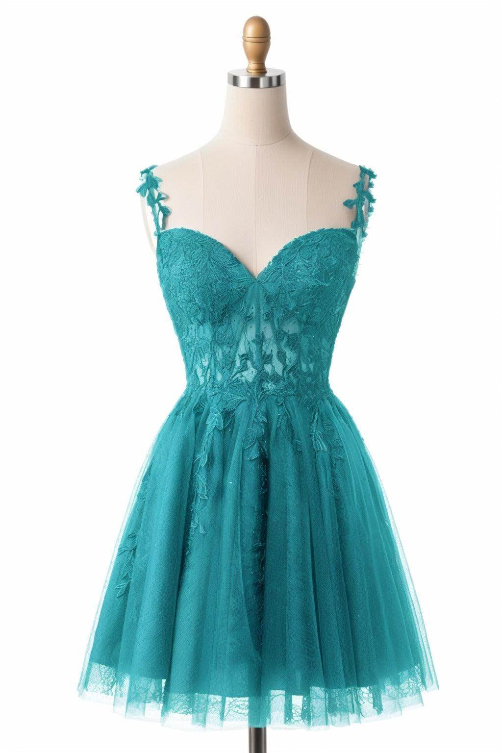 A-Line Short-Mini Tulle Homecoming Dresses CS0505 - COCOMELODY