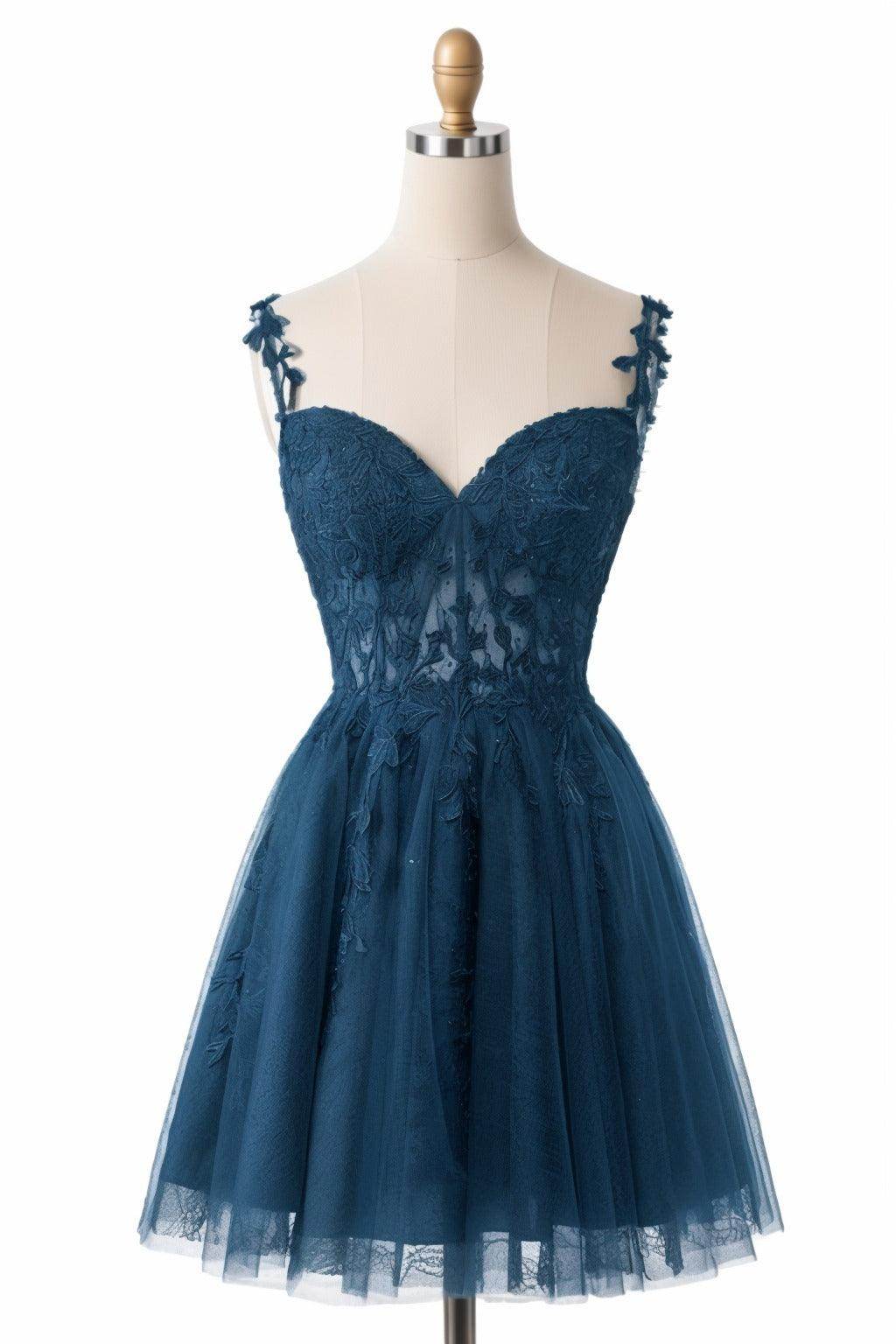 A-Line Short-Mini Tulle Homecoming Dresses CS0505 - COCOMELODY