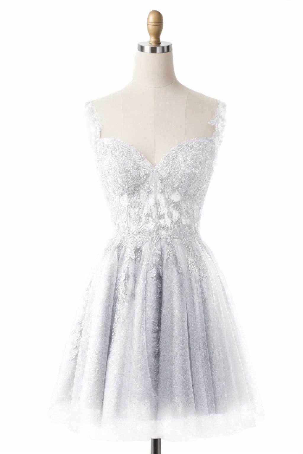 A-Line Short-Mini Tulle Homecoming Dresses CS0505 - COCOMELODY