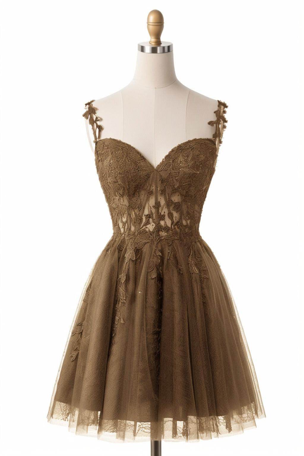 A-Line Short-Mini Tulle Homecoming Dresses CS0505 - COCOMELODY