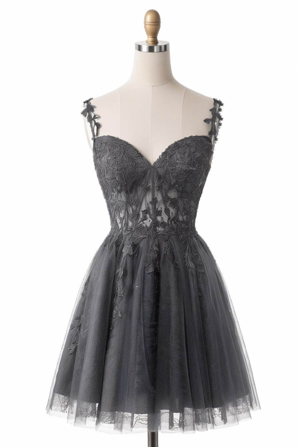 A-Line Short-Mini Tulle Homecoming Dresses CS0505 - COCOMELODY