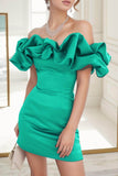 Sheath-Column Short-Mini Satin Homecoming Dresses CS0516 - COCOMELODY
