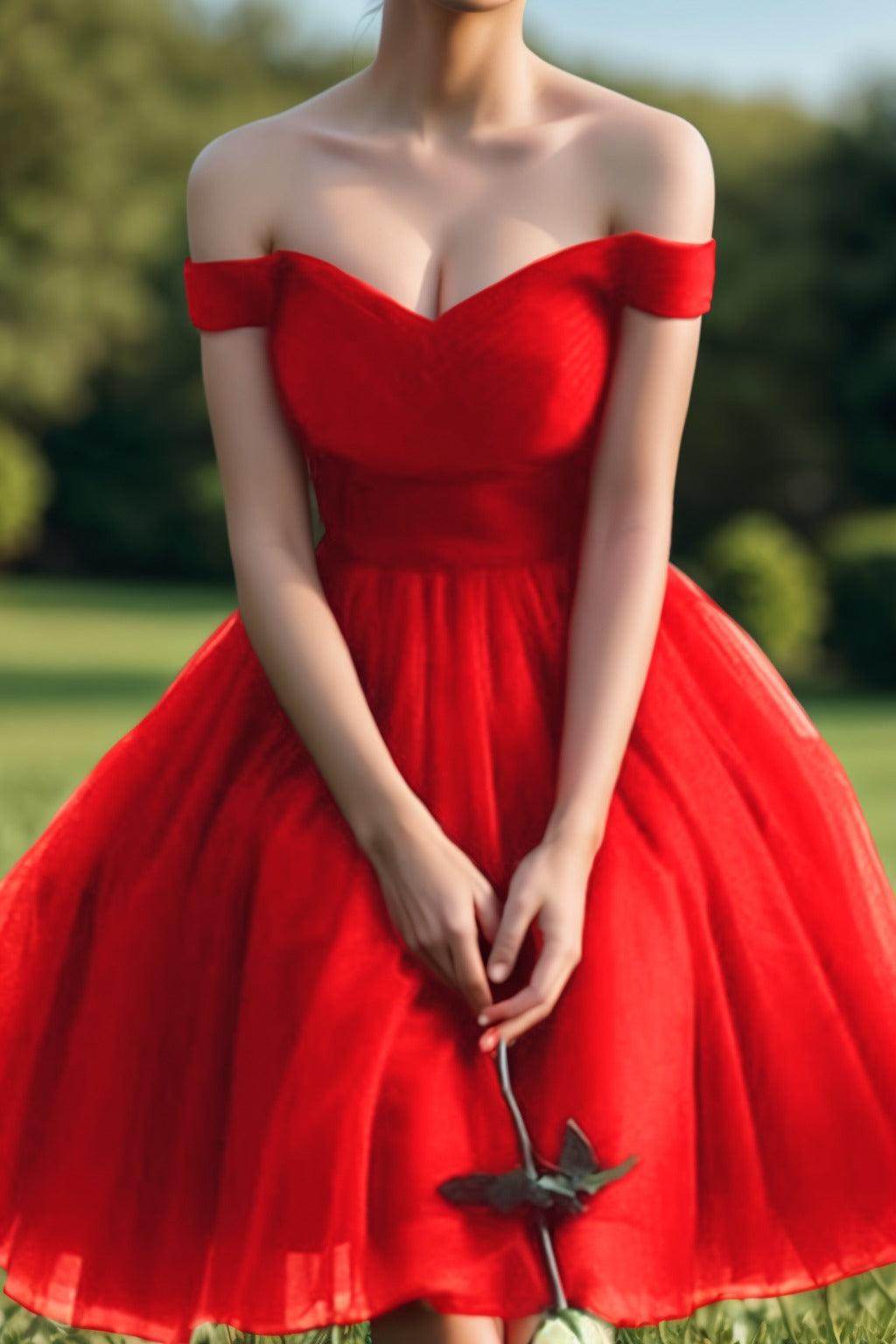 Princess Tea Length Tulle Homecoming Dresses CS0526 - COCOMELODY