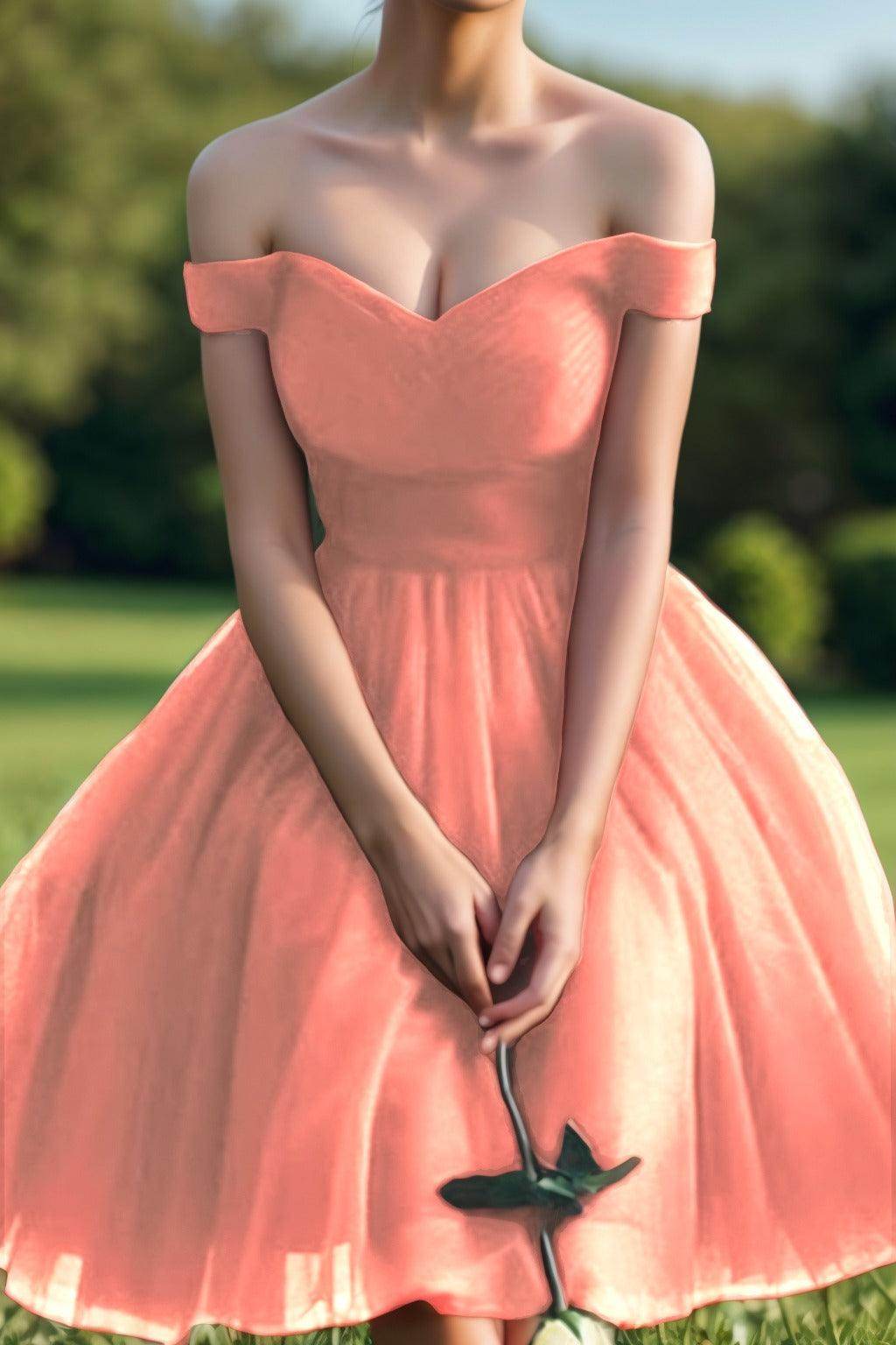 Princess Tea Length Tulle Homecoming Dresses CS0526 - COCOMELODY