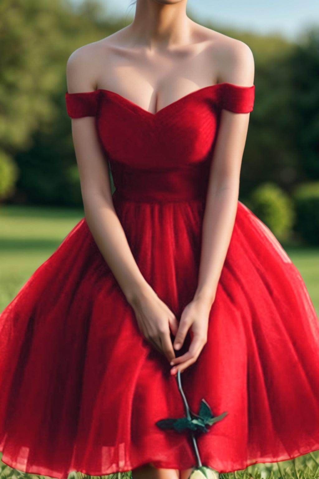 Princess Tea Length Tulle Homecoming Dresses CS0526 - COCOMELODY
