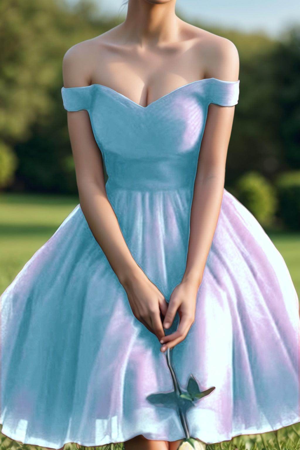 Princess Tea Length Tulle Homecoming Dresses CS0526 - COCOMELODY