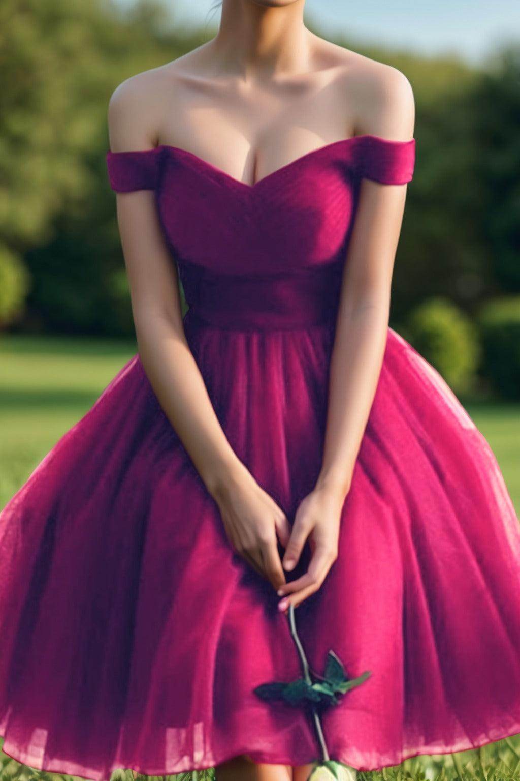 Princess Tea Length Tulle Homecoming Dresses CS0526 - COCOMELODY