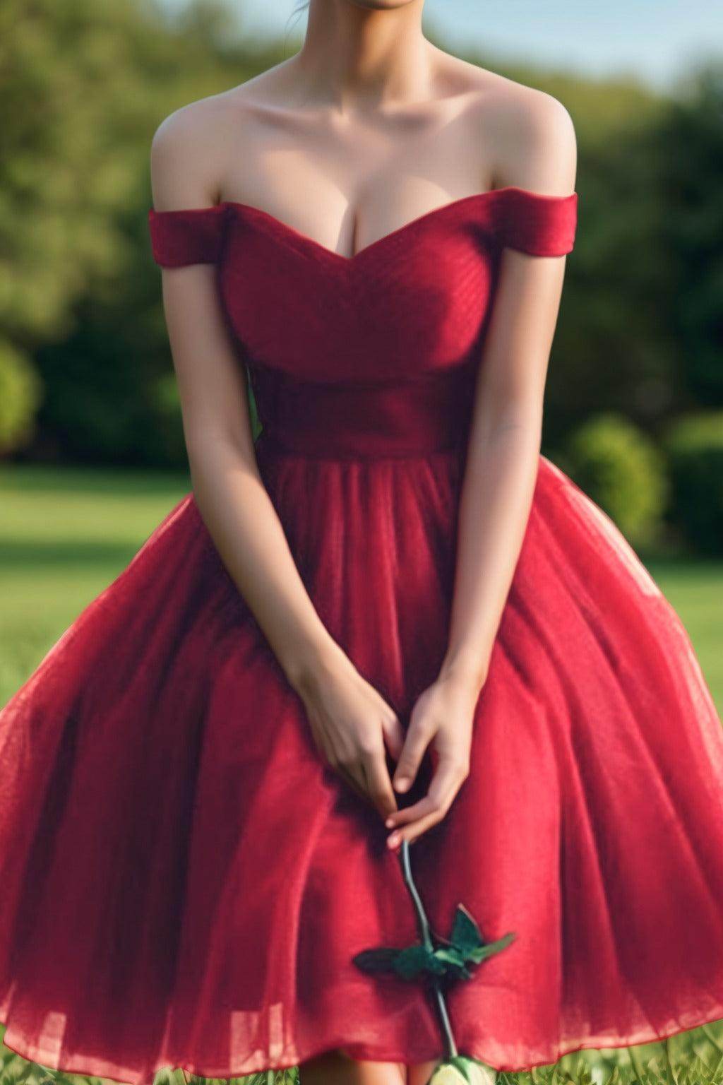 Princess Tea Length Tulle Homecoming Dresses CS0526 - COCOMELODY