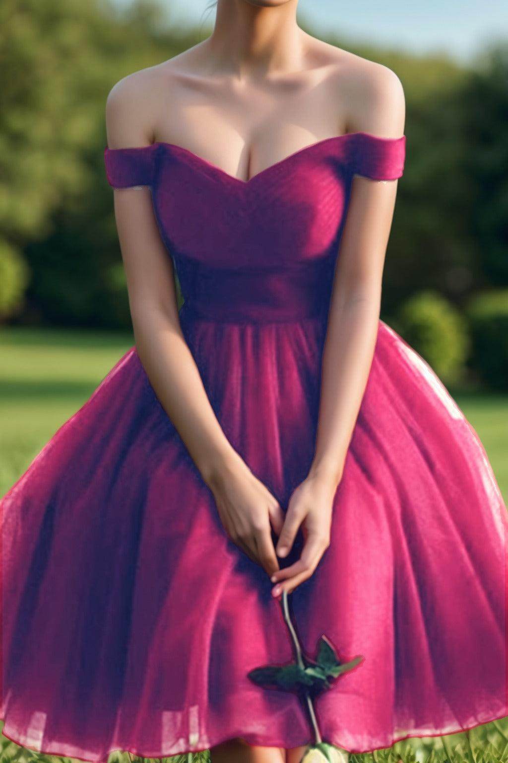 Princess Tea Length Tulle Homecoming Dresses CS0526 - COCOMELODY