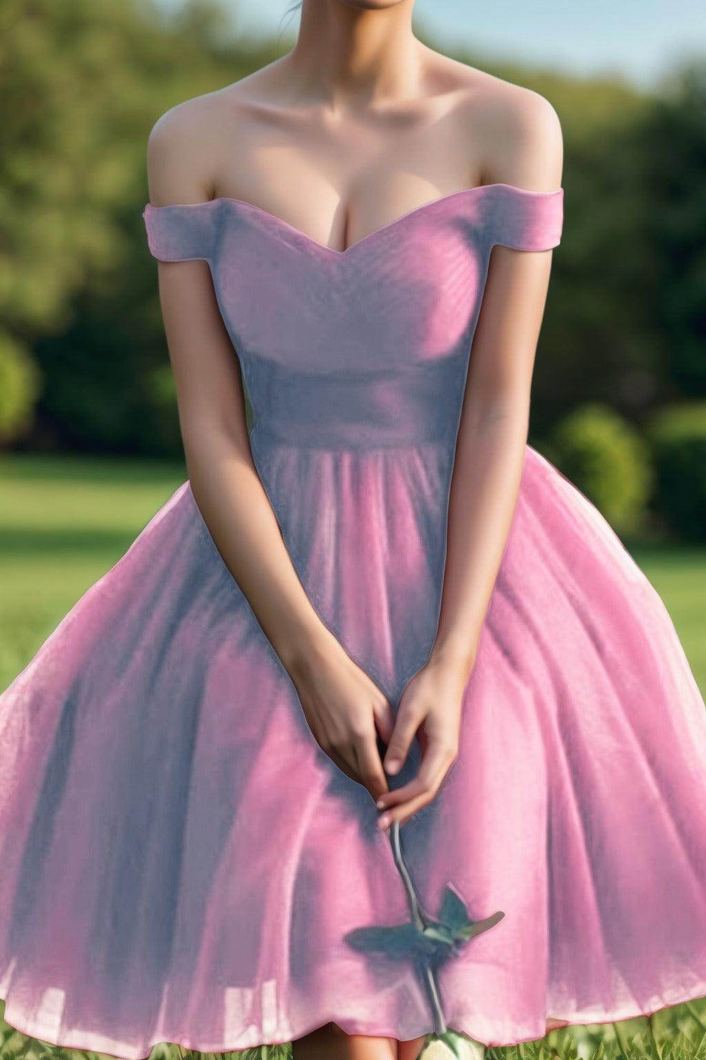 Princess Tea Length Tulle Homecoming Dresses CS0526 - COCOMELODY