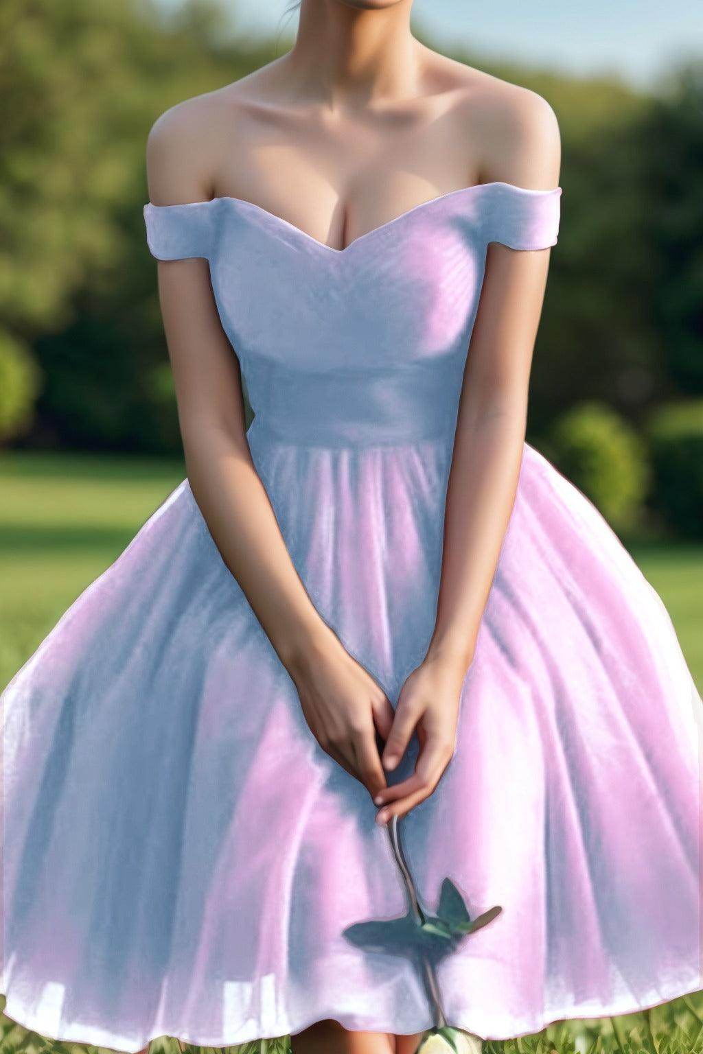 Princess Tea Length Tulle Homecoming Dresses CS0526 - COCOMELODY