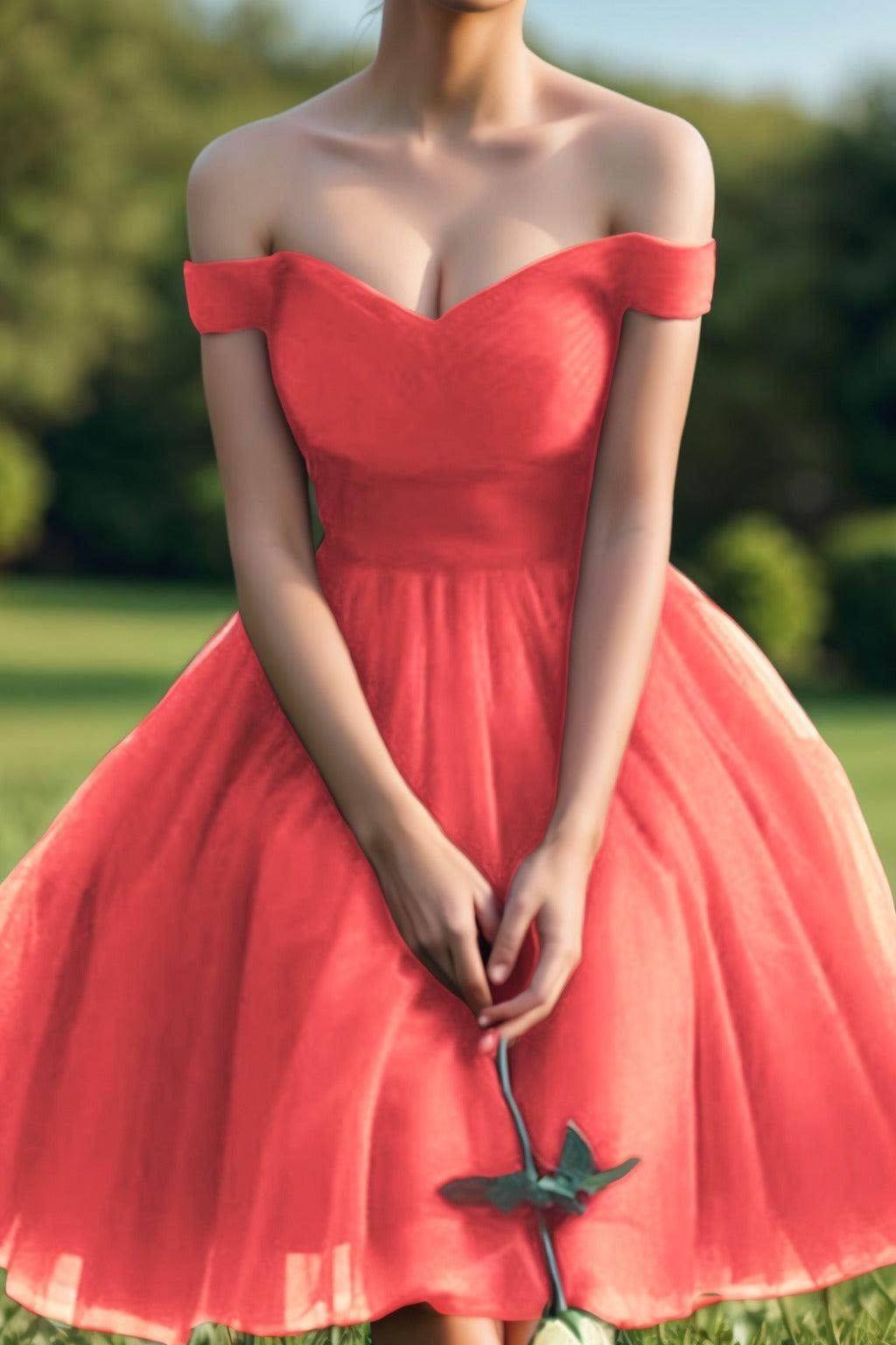 Princess Tea Length Tulle Homecoming Dresses CS0526 - COCOMELODY