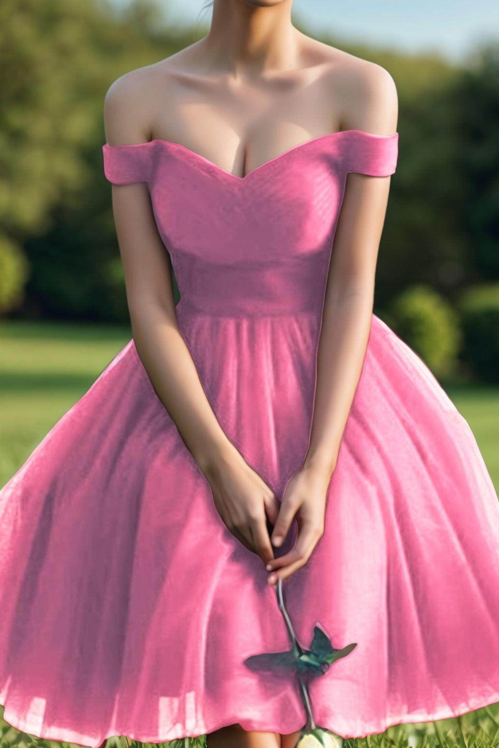 Princess Tea Length Tulle Homecoming Dresses CS0526 - COCOMELODY