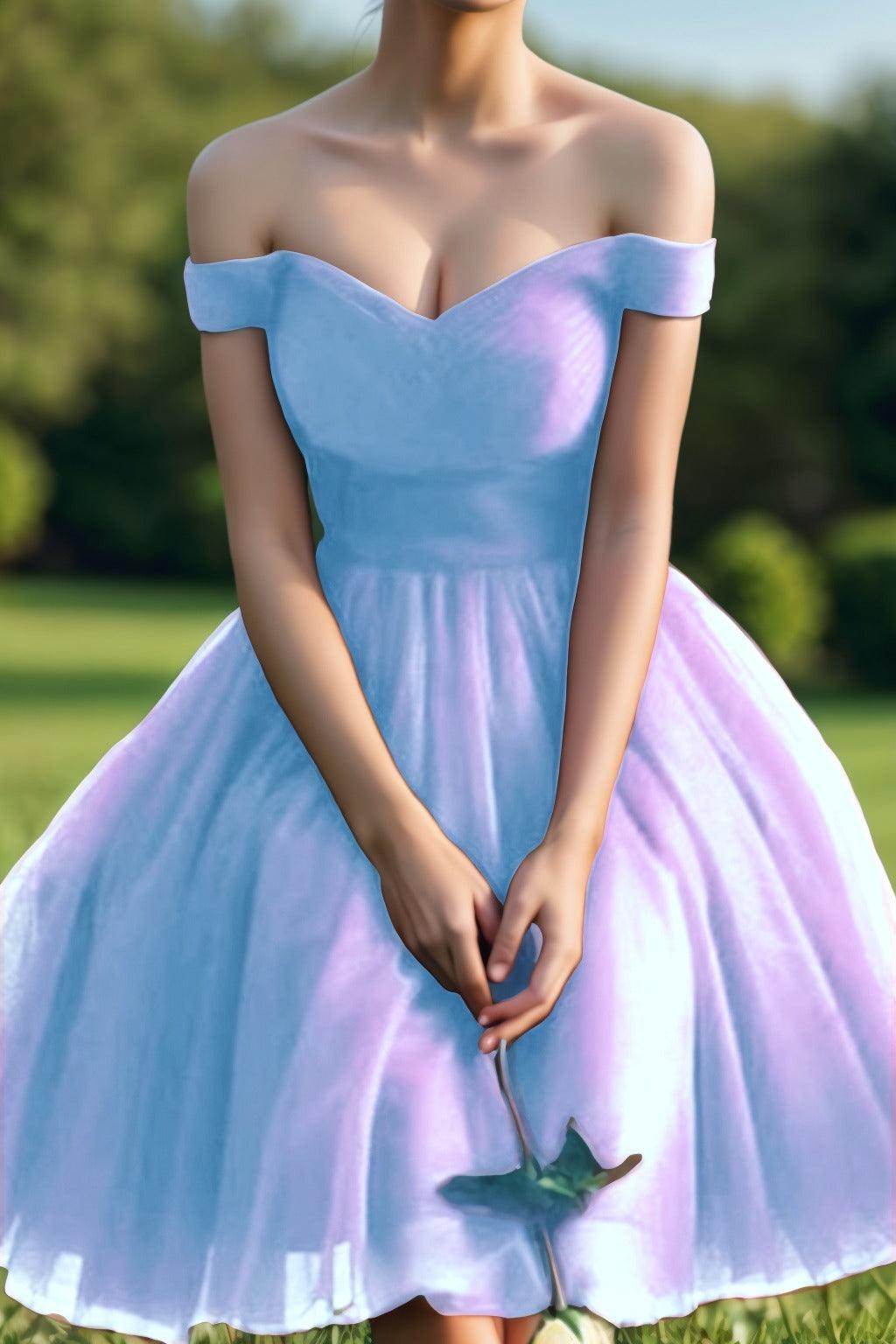 Princess Tea Length Tulle Homecoming Dresses CS0526 - COCOMELODY