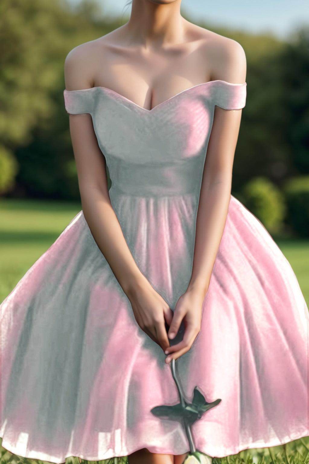Princess Tea Length Tulle Homecoming Dresses CS0526 - COCOMELODY