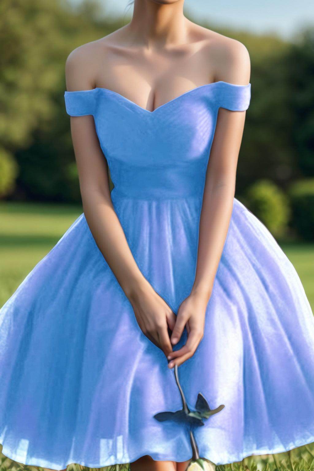 Princess Tea Length Tulle Homecoming Dresses CS0526 - COCOMELODY