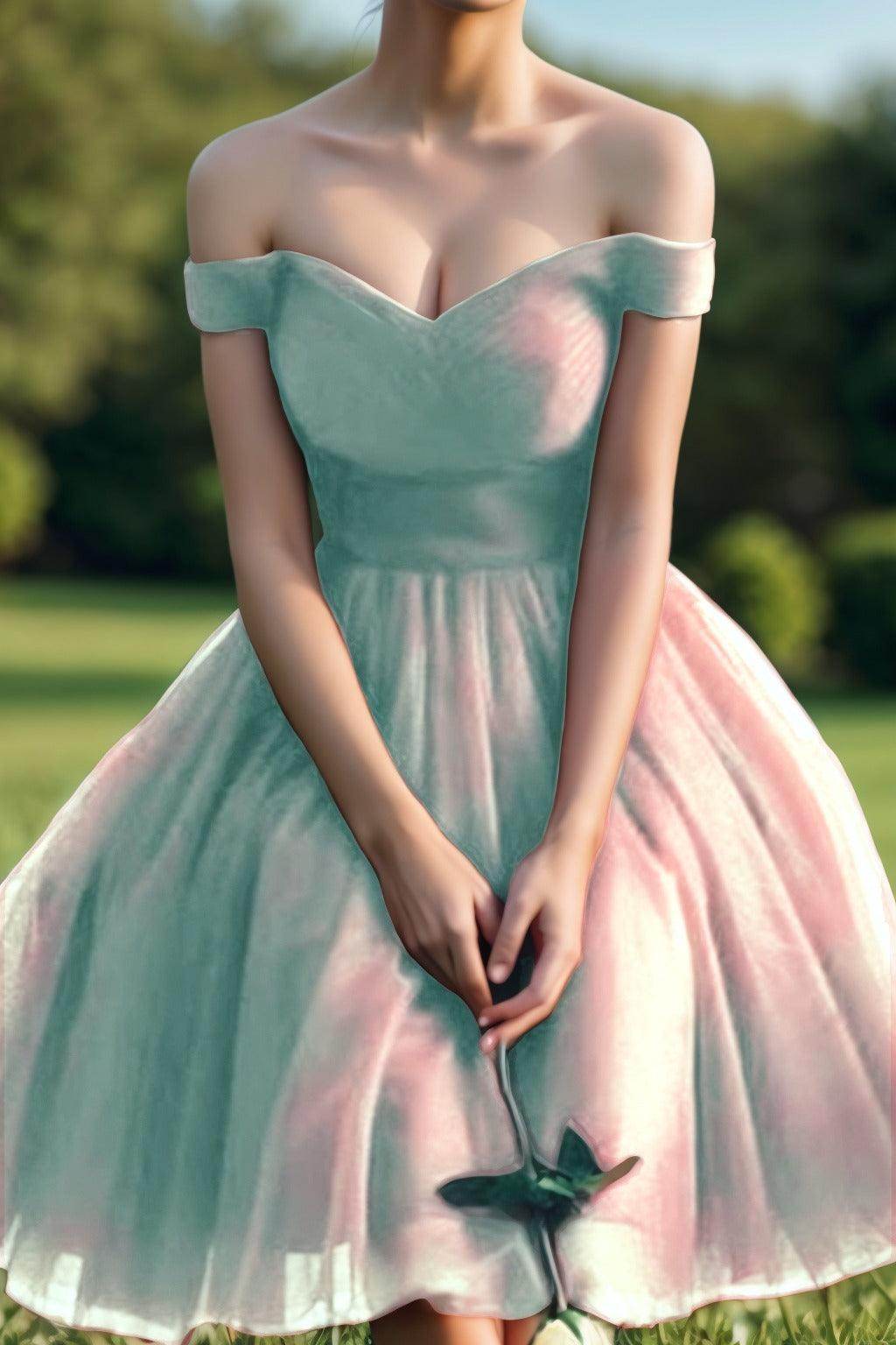 Princess Tea Length Tulle Homecoming Dresses CS0526 - COCOMELODY