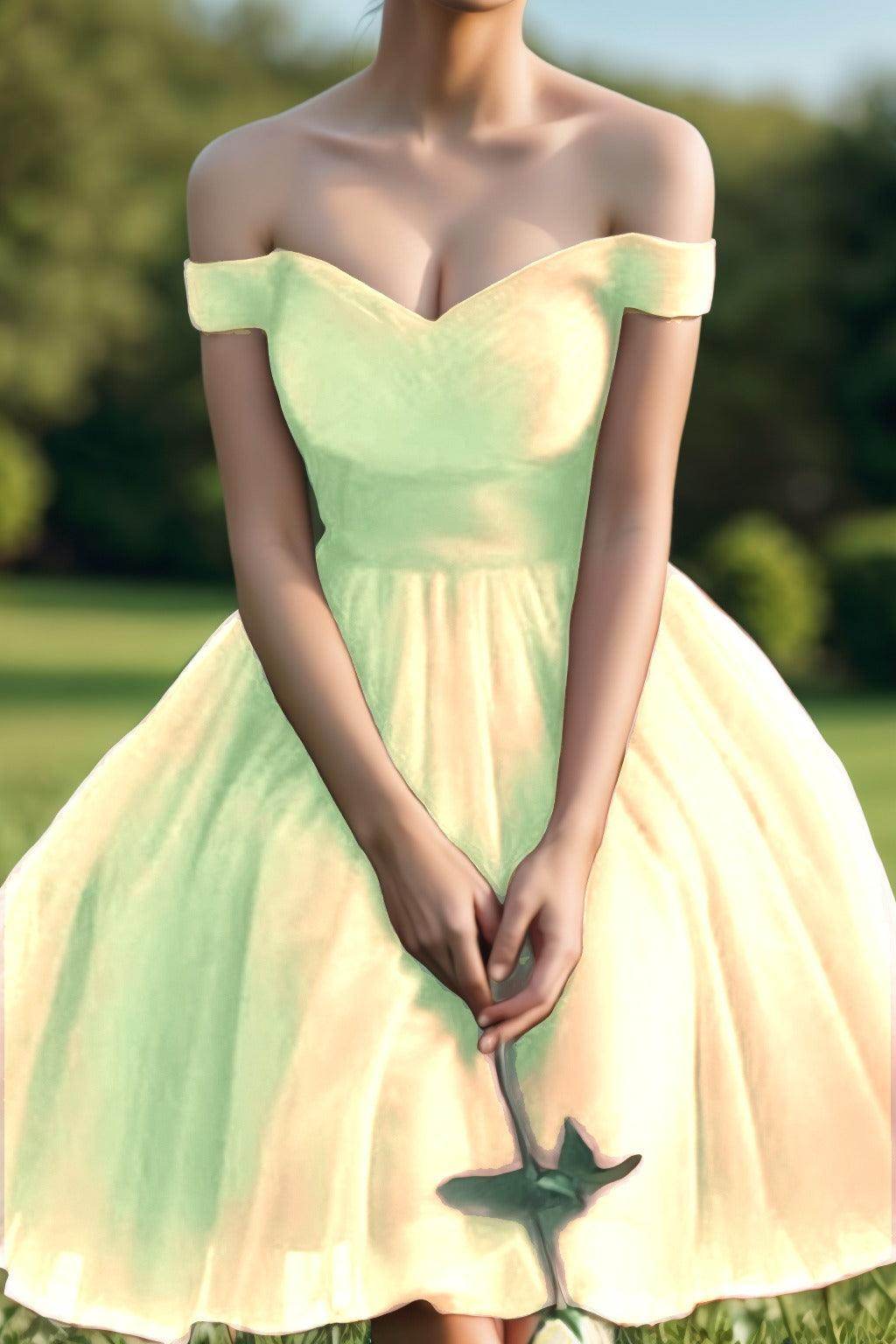 Princess Tea Length Tulle Homecoming Dresses CS0526 - COCOMELODY