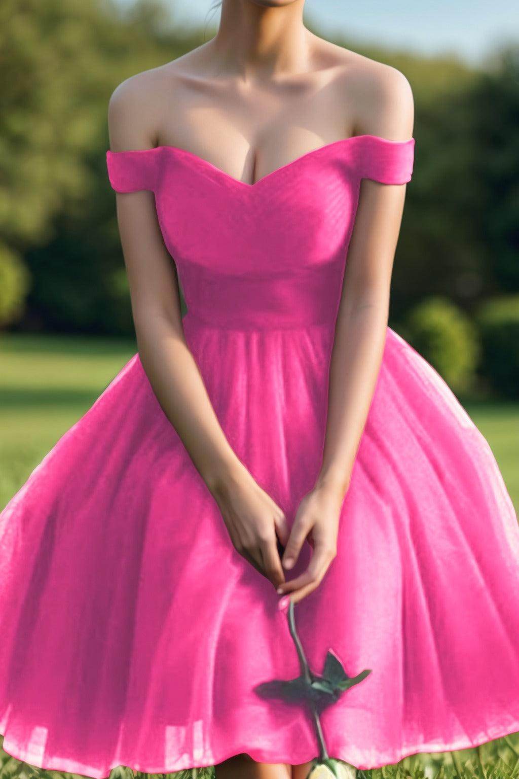 Princess Tea Length Tulle Homecoming Dresses CS0526 - COCOMELODY