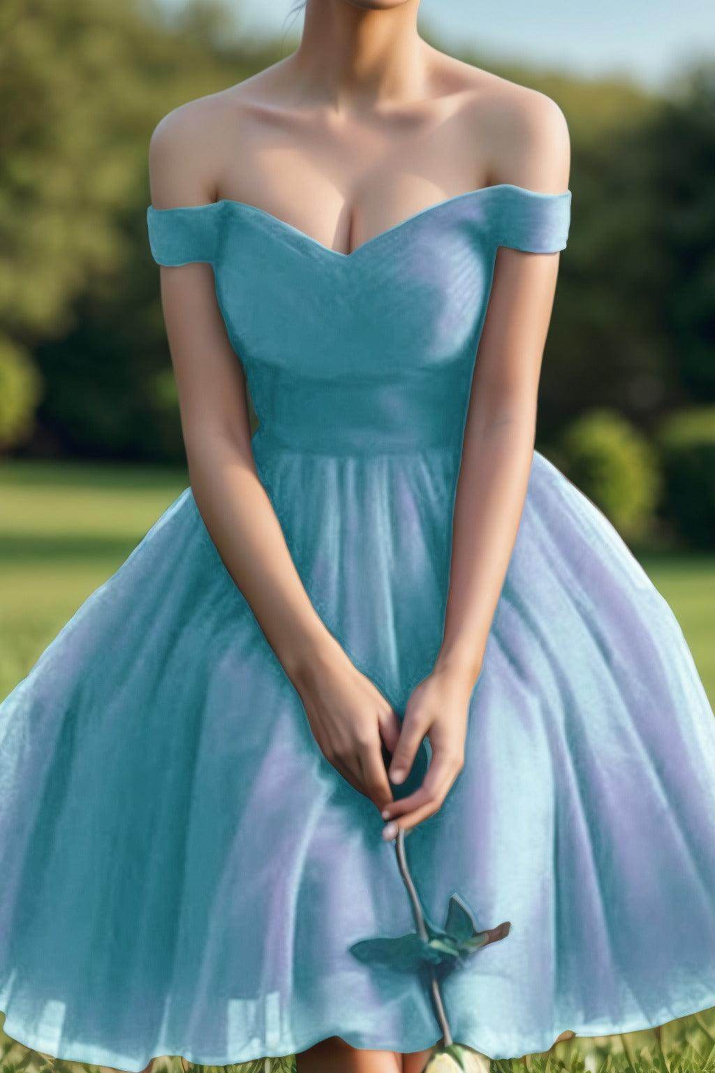 Princess Tea Length Tulle Homecoming Dresses CS0526 - COCOMELODY
