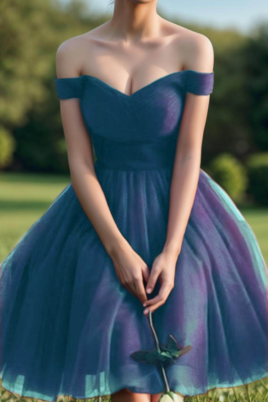 Princess Tea Length Tulle Homecoming Dresses CS0526 - COCOMELODY