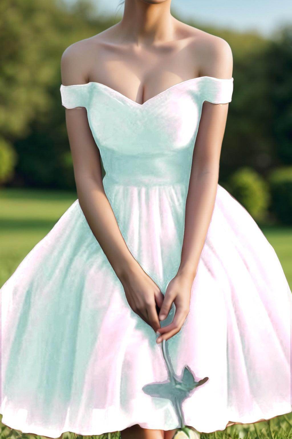 Princess Tea Length Tulle Homecoming Dresses CS0526 - COCOMELODY