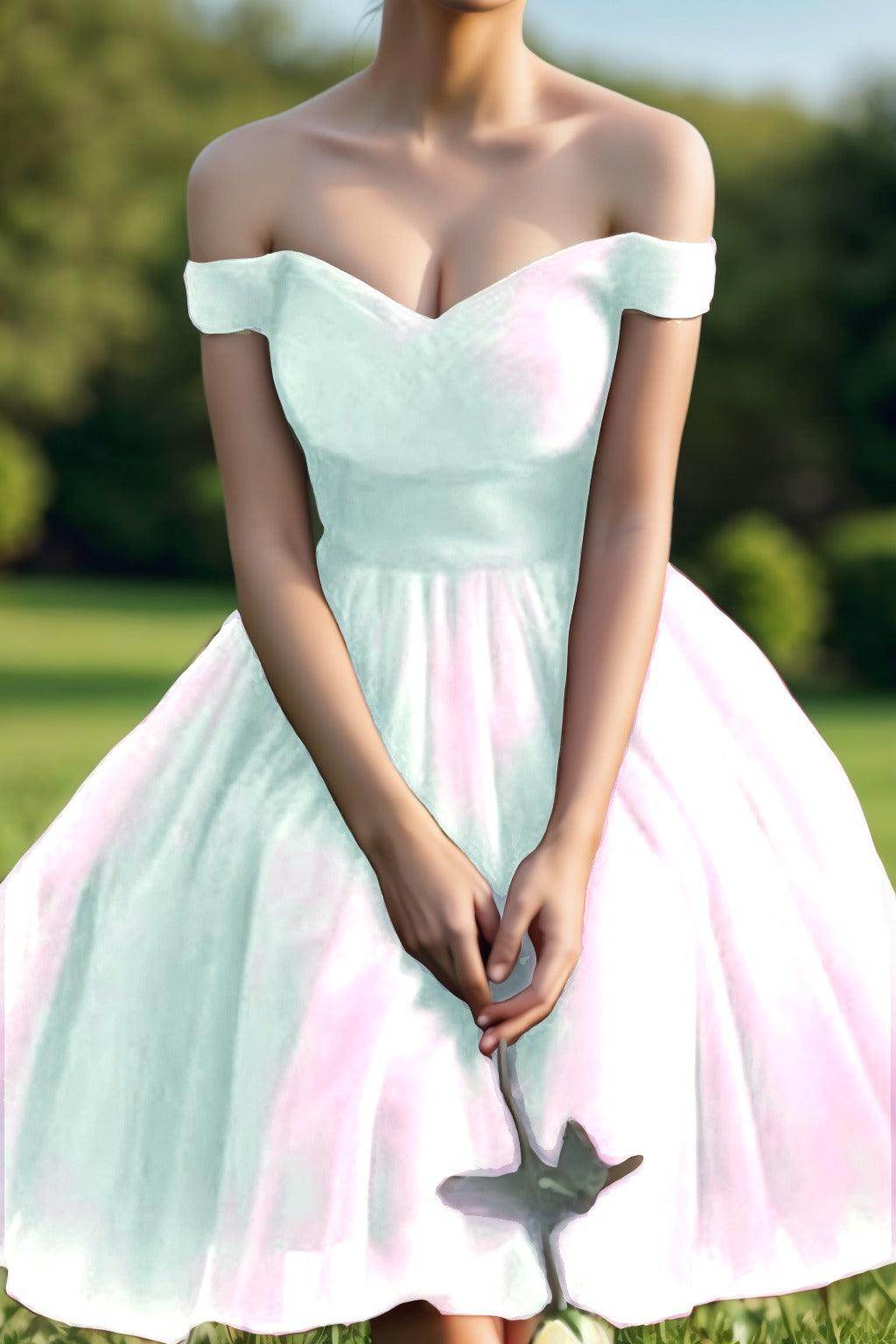 Princess Tea Length Tulle Homecoming Dresses CS0526 - COCOMELODY