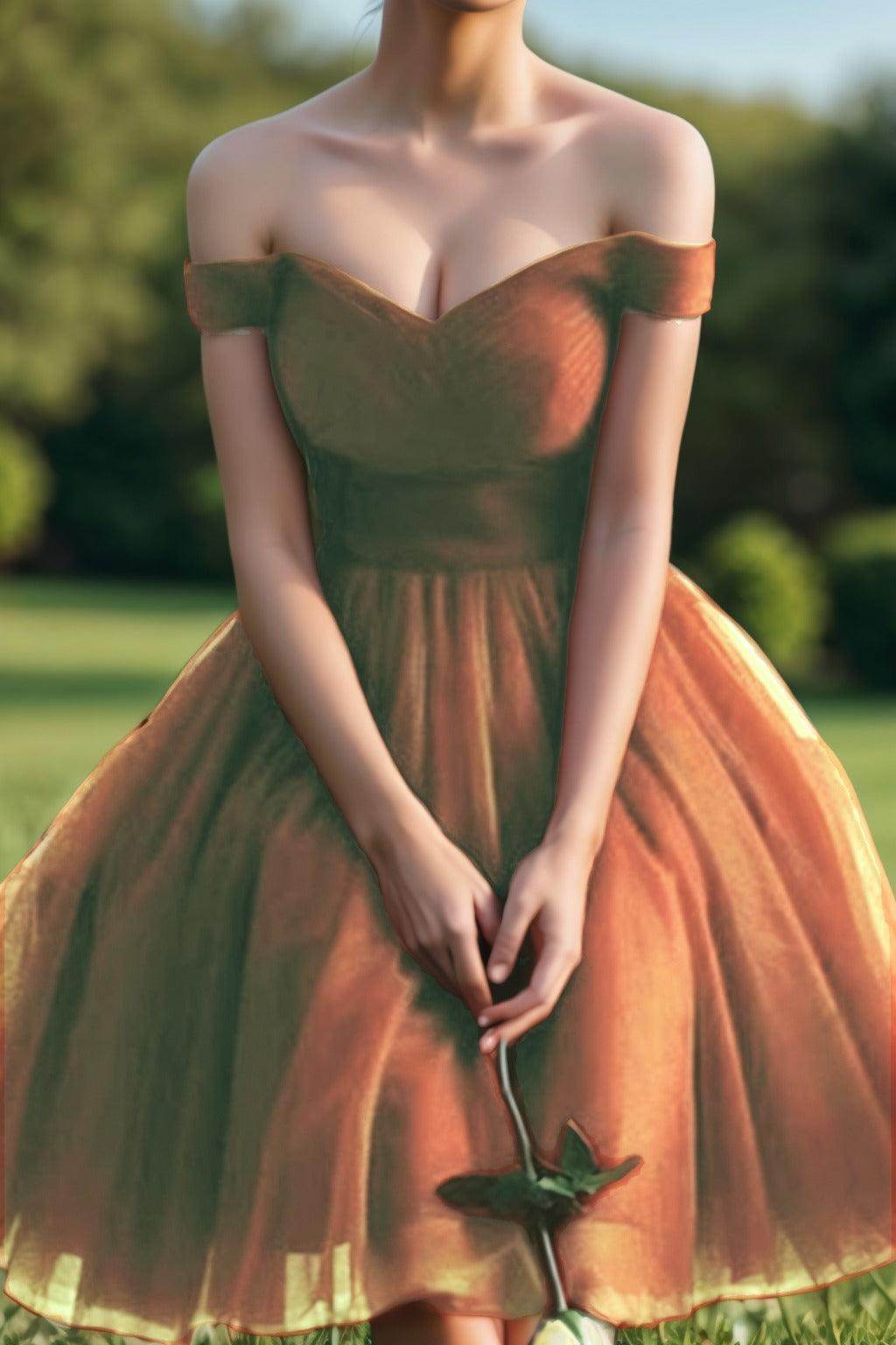 Princess Tea Length Tulle Homecoming Dresses CS0526 - COCOMELODY