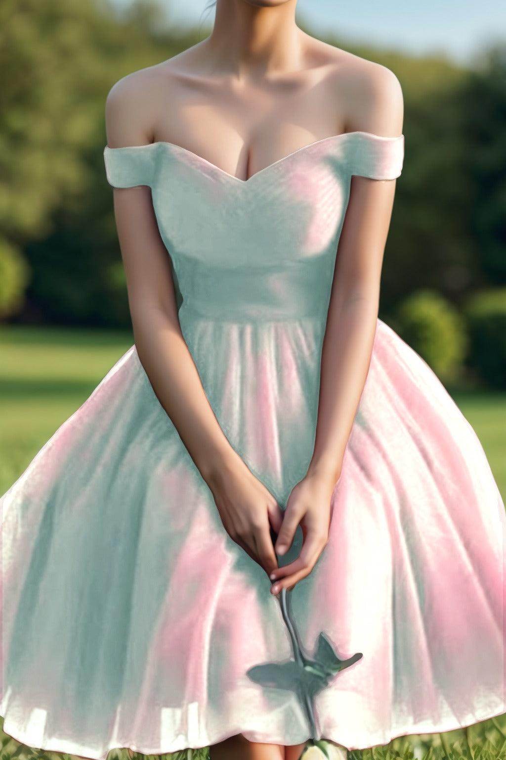 Princess Tea Length Tulle Homecoming Dresses CS0526 - COCOMELODY