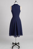 A-Line Knee Length Chiffon Graduation Dresses CS0536