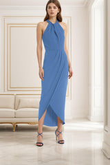 Sheath-Column High-Low Forged Chiffon Graduation Dresses CS0537 - COCOMELODY