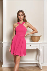 A-Line Short-Mini Chiffon Graduation Dresses CS0541 - COCOMELODY