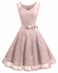 A-Line Knee Length Silk-Like Graduation Dresses CS0542 - COCOMELODY