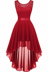 Asymmetrical High-Low Chiffon Graduation Dresses CS0543 - COCOMELODY