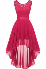 Asymmetrical High-Low Chiffon Graduation Dresses CS0543 - COCOMELODY