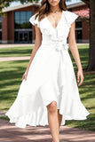 A-Line High-Low Chiffon Graduation Dresses CS0544 - COCOMELODY