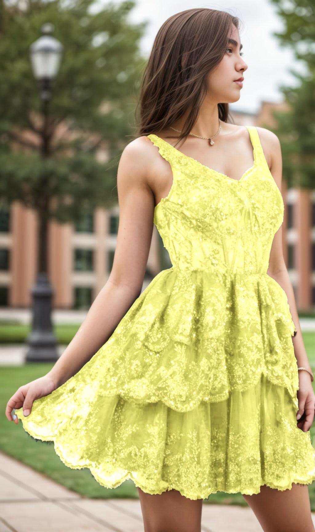 A-Line Short-Mini Tulle Graduation Dresses CS0548 - COCOMELODY