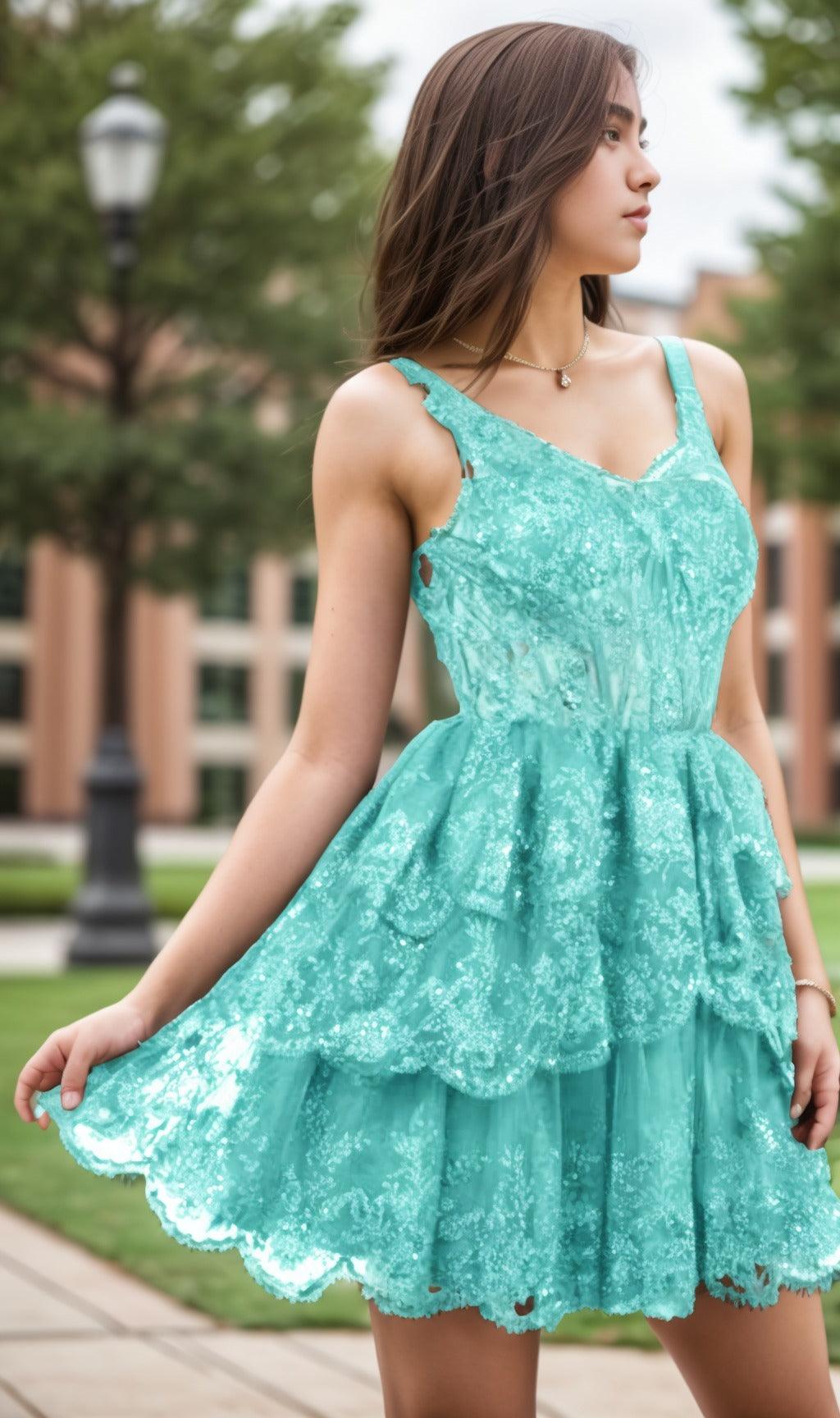 A-Line Short-Mini Tulle Graduation Dresses CS0548 - COCOMELODY